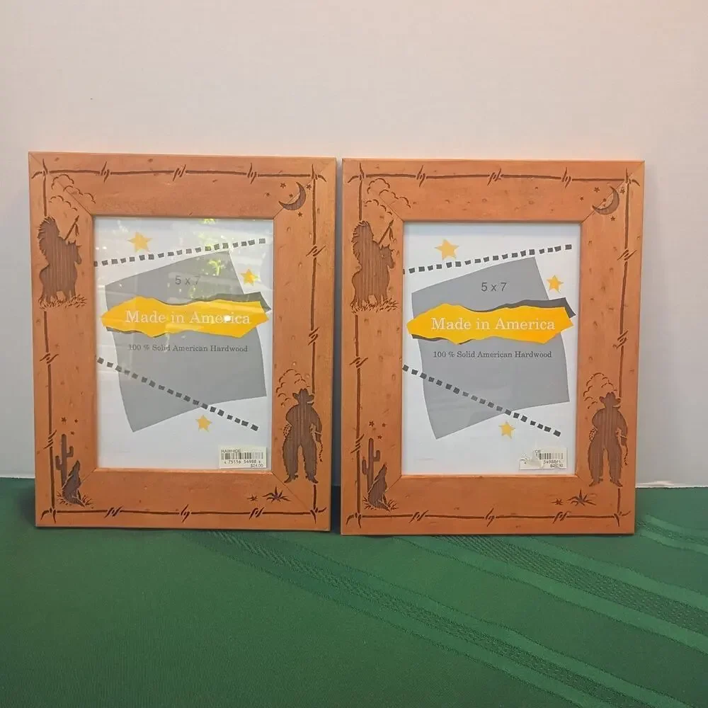 2 Amerigo Laser Cut Frame Southwestern Cowboy Cactus Native American Chief 5